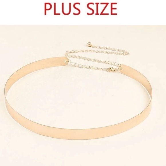 A+ Boutique Accessories - Plus Gold Metallic Belt